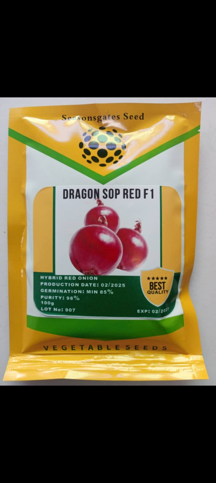 DRAGON SOP F1 ONION SEEDS YELLOW AND RED